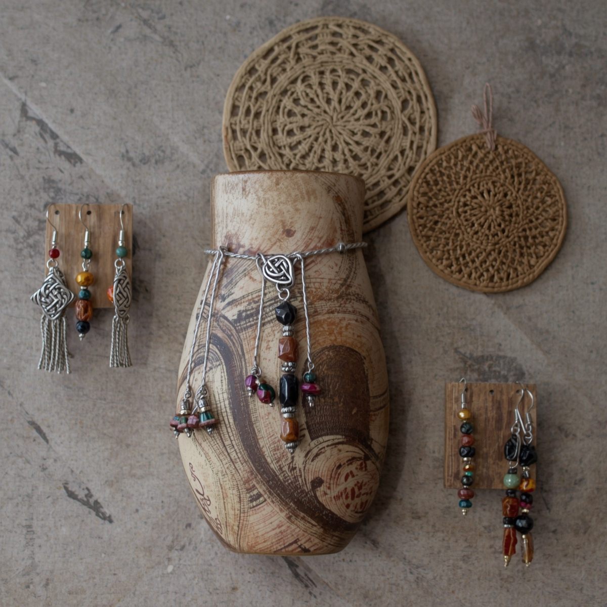 Natural fiber rattle toy